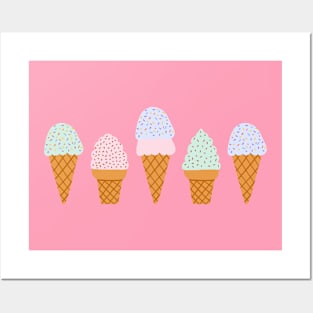 Gelato party - Pastel pink Posters and Art